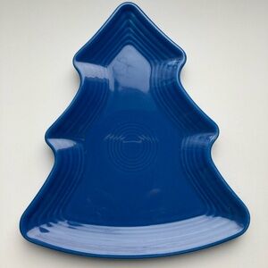 Fiesta Lapis Blue Retired Tree Shaped Plate 10 1/8”NWOT